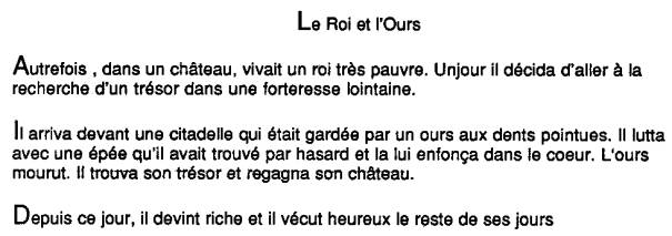 Le texte !
