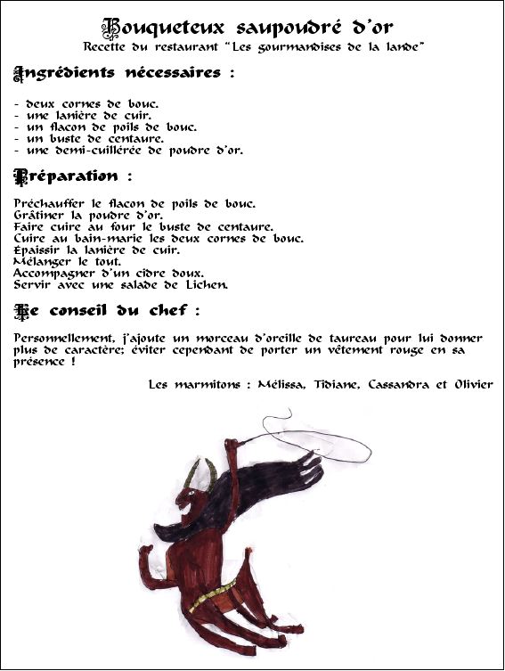 Recette du Bouqueteux !